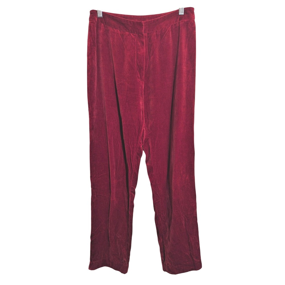 Express Maroon Velvet‎ Pants Womens Size 5/6 High Waist Straight Leg